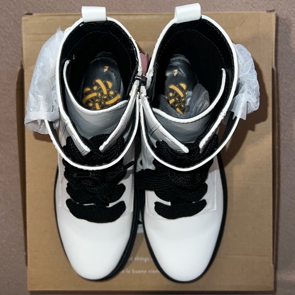 Sam & Libby Samantha Combat Boots White - Picture 5 of 8